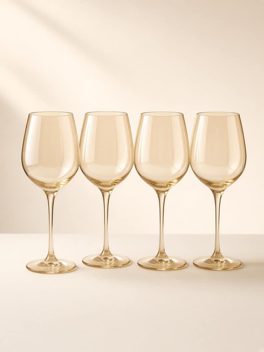 Warm White Wine Glass Set